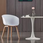 Blue Cushion Dining Chair 760HMM PP Material Sleek Modern Design
