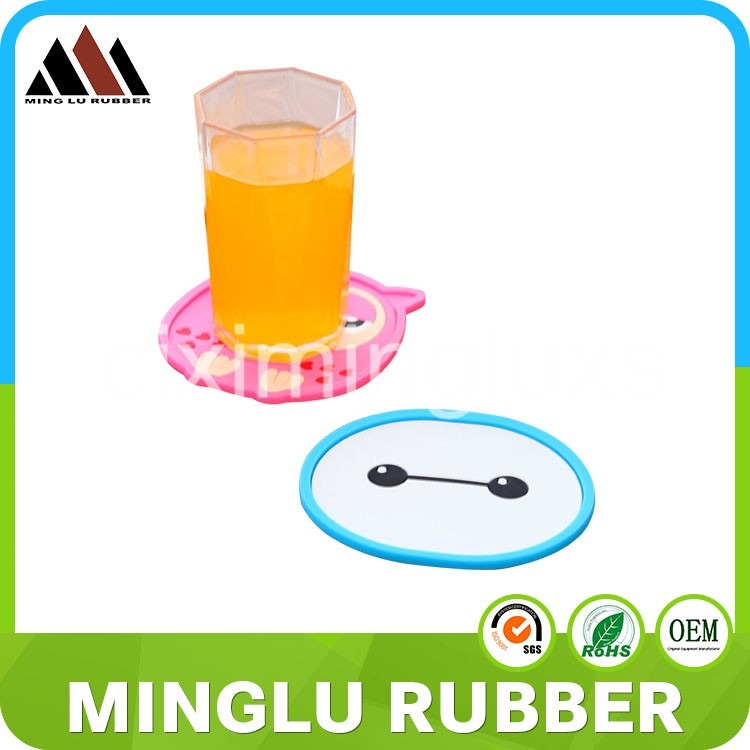 Minglu CM-006 Natural Rubber Round Drink Coasters Modern style pattern design, suitable for office, restaurant, home, or bars