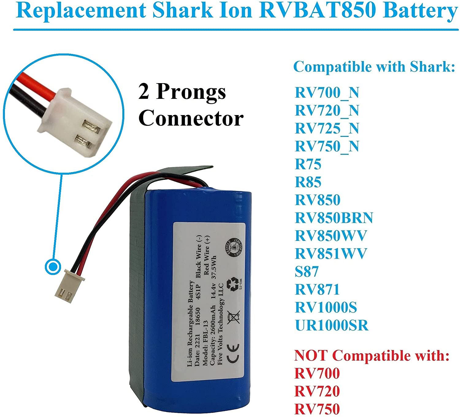 NCM 14.4V Deep Cycle Lithium Ion Battery Pack For Home Appliances