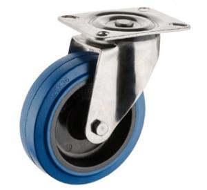 Quality 5'' Trolley Wheel Rubber Caster Wheels Hardwood Floor 125mm wholesale