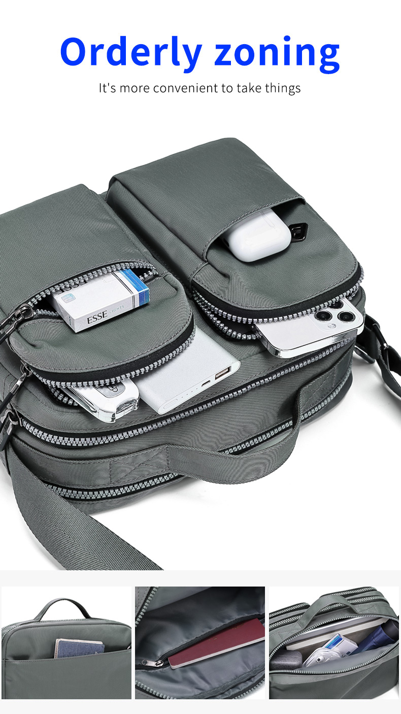 Factory wholesale custom large capacity casual hand bags crossbody bag for men sling messenger bags