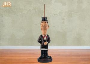 Quality Polyresin Statues Decorative Resin Butler Sculpture Toilet Paper Holder Floor Decor wholesale