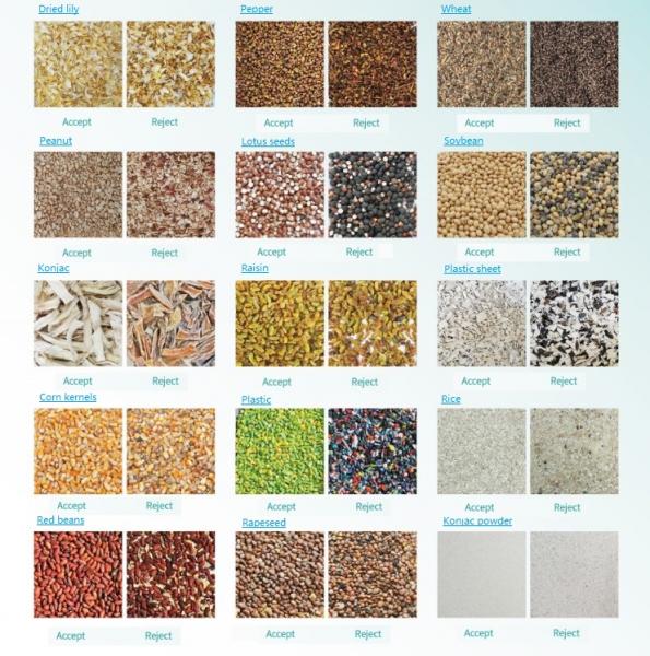 ISO9001 Walnut Sorting Machine , Grains Colour Separator Machine