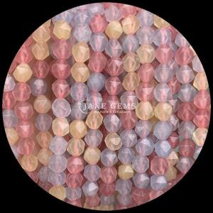 Quality Loose Natural Diamond Faceted Gem Beads Morganite Pink Aventurine Loose Strands for Jewelry Making wholesale