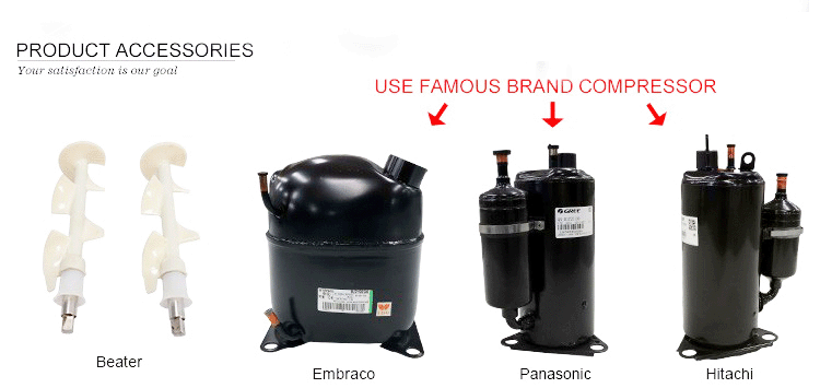 3 Flavors Automatic Soft Ice Cream Machine with Electric Power and Refrigerating System
