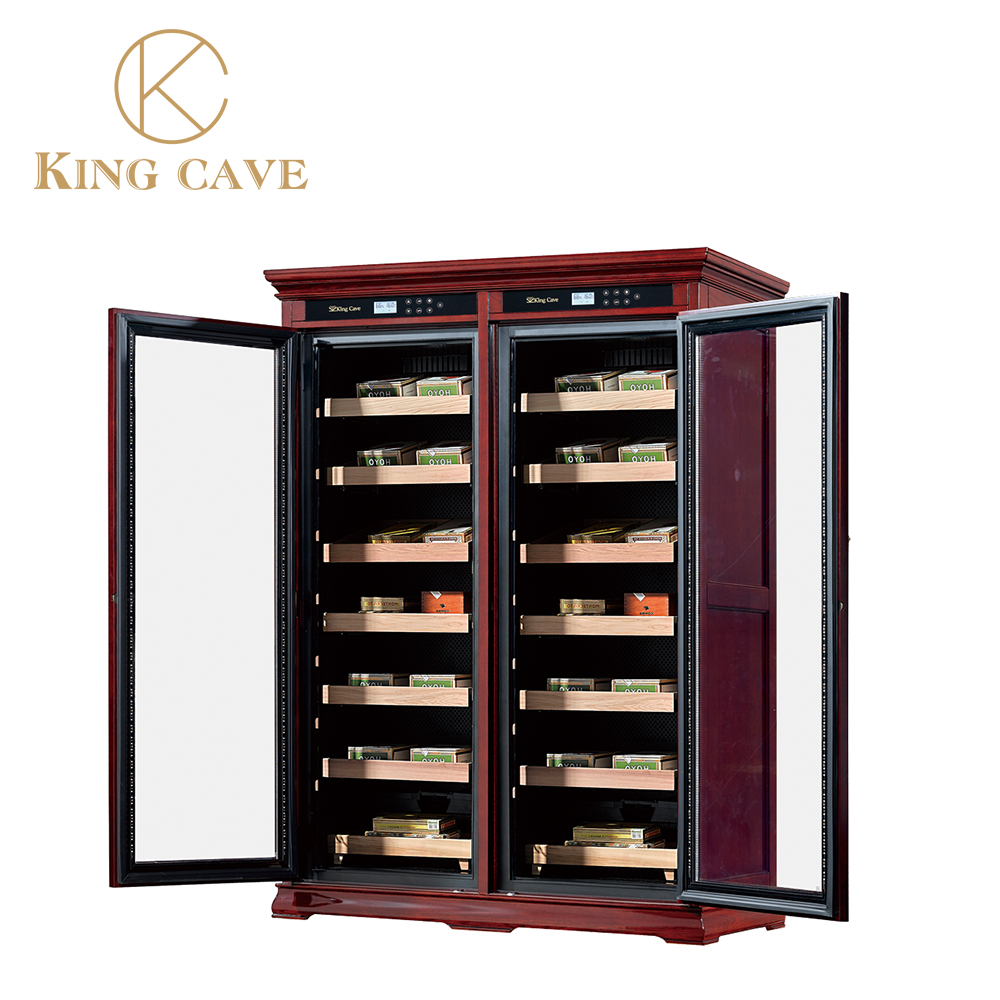 Double Door Humidor Cabinet Cigar Cooler With Humidity Control 