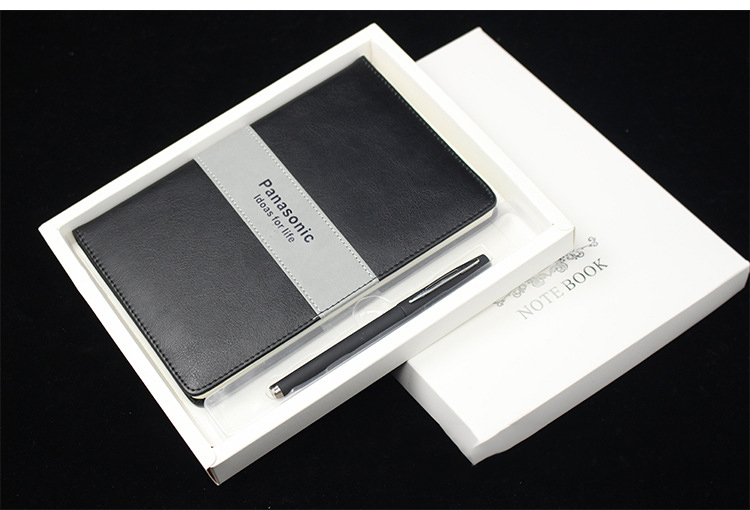 Gift Set Hardcover Leather A5 Lined Journal Writing Thick Classic Ruled Notebook with Pen