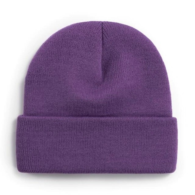 Autumn Womens Knit Beanie Hats Skull Wool Cuff Beanie Watch Cap