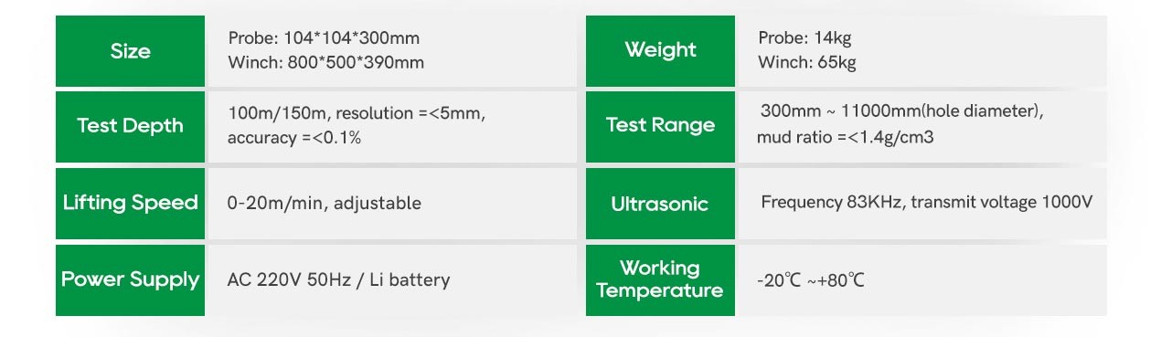 Ultrasonic Pile Testing Equipment Drill Hole Monitor 100 M Depth