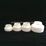 New products 15ml 30ml 50ml 100ml opal white cream glass jar with bamboo screw
