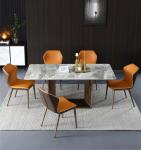 Hotel Wedding Events White Marble Dining Table Rectangular Modern Minimalist