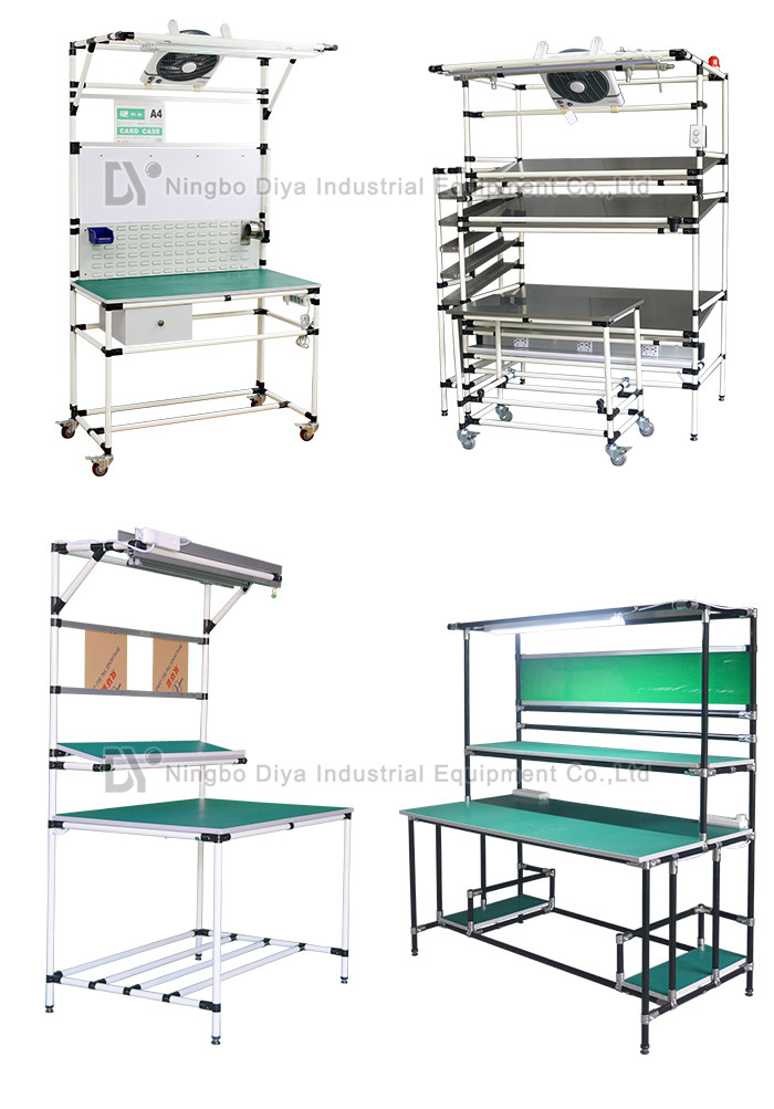 Fire Resistant Production Industries Workbench With Stainless Steel Lean Tube