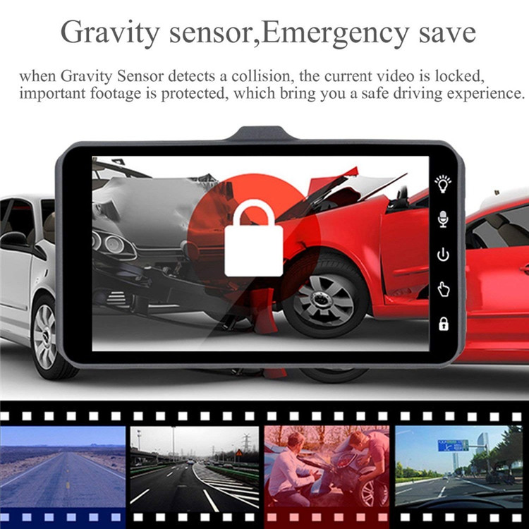 WDR Rearview Full HD DVR Dash Camera High Resolution Blackbox IPS Screen