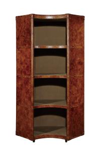 Quality living room Home Office Bookcase Genuine Leather Coner Plywood Frame With Trundles wholesale