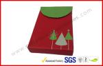 Red Christmas Gift Packaging Boxes Foldable / VIP Card Gift Packing