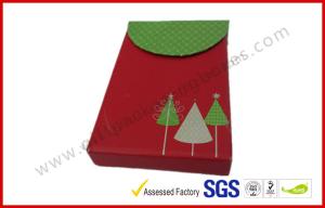 Quality Red Christmas Gift Packaging Boxes Foldable / VIP Card Gift Packing wholesale