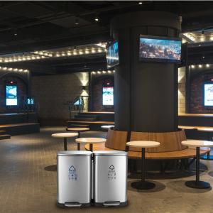 Quality 26.4 Gallon 410 Stainless Steel Outdoor Trash Can wholesale