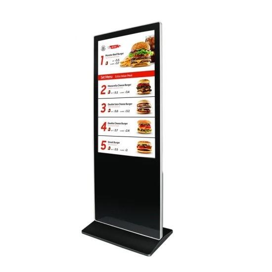 65 Inch Digital Signage Menu Boards Square Self Service Kiosk For Restaurants