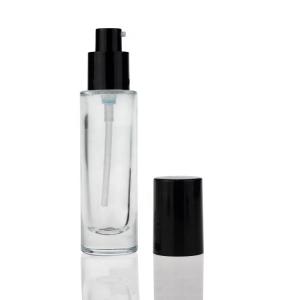 Quality Hot Selling Round Cosmetic Lotion Bottle Glass Foundation Bottle wholesale