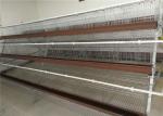 Electric Galvanized 128 Chickens Poultry Cage For Laying Hens , Battery Caged