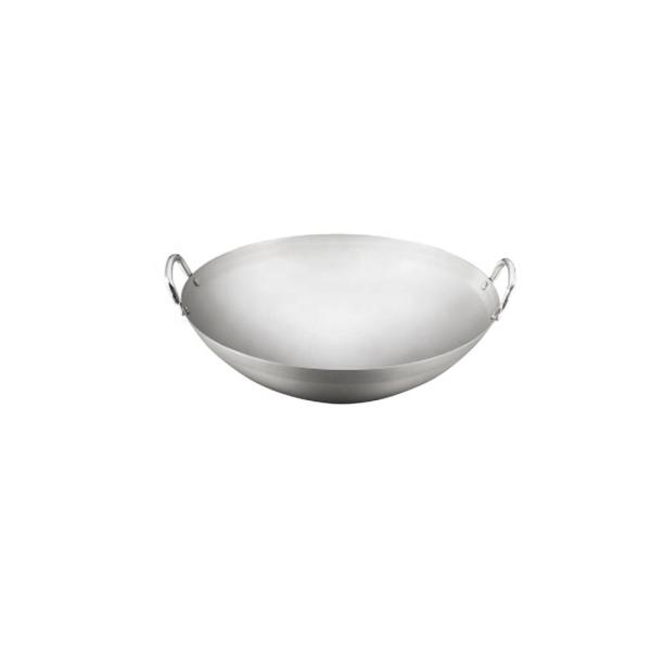 43*12cm Commercial Kitchenware Cookware Non Stick Carbon Steel Double Ear Wok