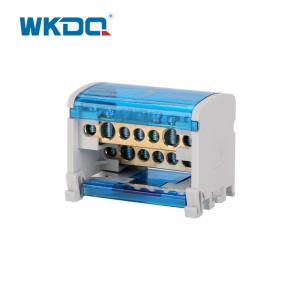 China Durable Busbar Power Distribution Terminal Cabinet , Power Distribution Box UK 207 In Grey and Blue Color on sale