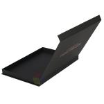 Rigid Cardboard Gift Packaging Box Book Shape Black Paper A4 Magnetic Gift Boxes