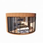 Modern Design Light Luxury Large Capacity Modular Round Tiny House Assembled