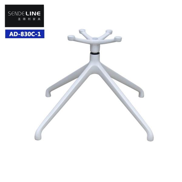 Modern Ergonomic Office Chair Metal Base Sturdy White Die cast Aluminum Tilt