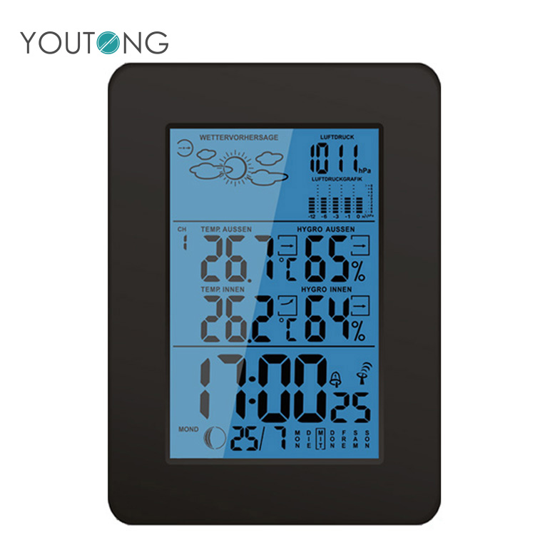 Weather Station Wifi Internet With Calendar Weekday Display Clock Alarm Thermometer Hygrometer