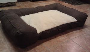 Quality Soft Fleece Pet Mat Memory Foam Mattress Dog Bed Sofa Bolster Design wholesale