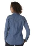 Womens Denim Shirt Long Sleeve Button Down with Pockets Blouses