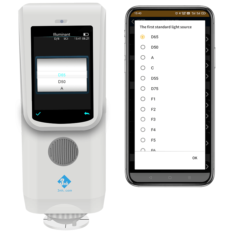 3nh CR9 Portable Spectrophotometer Digital Color Analysis Meter Fabric Textile Food Laboratory Colorimeter