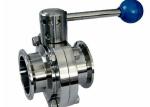 Quick Install Butterfly Stainless Steel Sanitary Valves Welded Ends