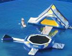 Trampoline Inflatable Water Sports , Floating Water Slide Combo For Kid