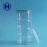 BPA Free Round Clear Plastic Cans 900ml 30.7oz Potato Coconut Chips EOE