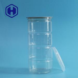 Quality BPA Free Round Clear Plastic Cans 900ml 30.7oz Potato Coconut Chips EOE wholesale