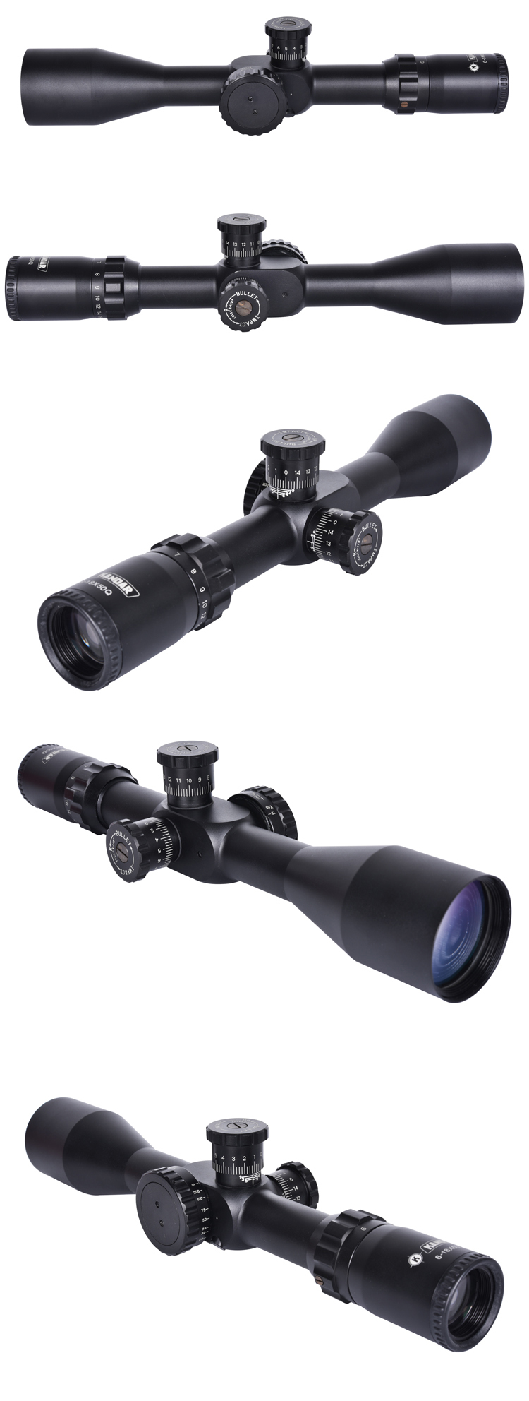 Side Focus Hunting Scope with 50mm Objective Lens Diameter and One-Piece Tube Design