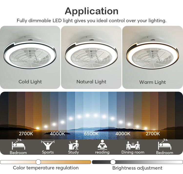 Support Dimmer Yes 1stshine LED Ceiling Fan White for Easy Installation in Bedroom