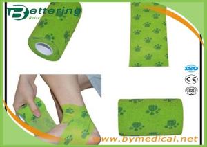 Quality Dog paw printing Veterinary Non Woven Self Adhesive Flexible Wrapping Bandage Coflex Pet Bandage wholesale