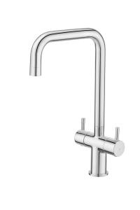 Quality stylish space Modern Kitchen Faucets Double Handle Monobloc wholesale