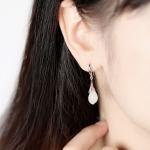 925 Silver Natural Jade Drop Earrings(E20180101)