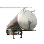 Aluminum Flammable Liquid Fuel Crude Oil Tanker Truck Trailer With Capacity