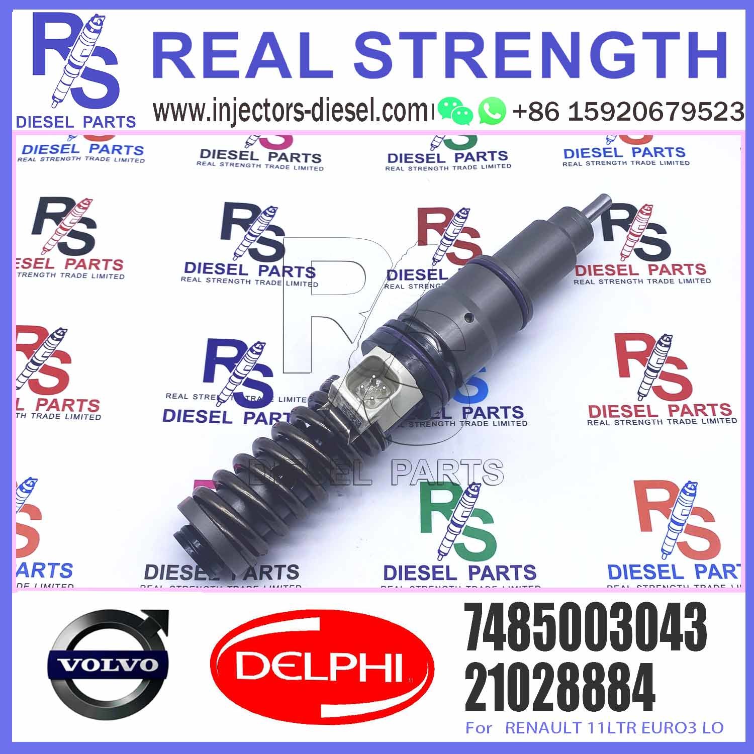 original Diesel Fuel Injector 21028884 BEBE4D20001 85003043 7421028884 7485003043 E3.18 for RENAULT 11LTR EURO3 LO