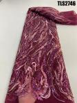 New Arrival Quality Fancy Sequin Embroidery Mesh French African Lace Fabric For