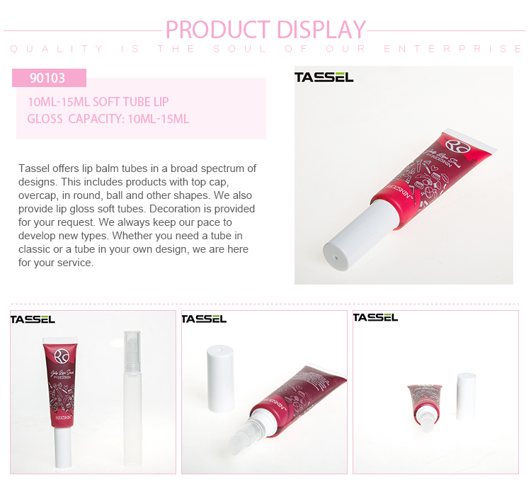 Screw Sealing Empty Cosmetic Containers Tube Shape For Lip Gloss Packaging