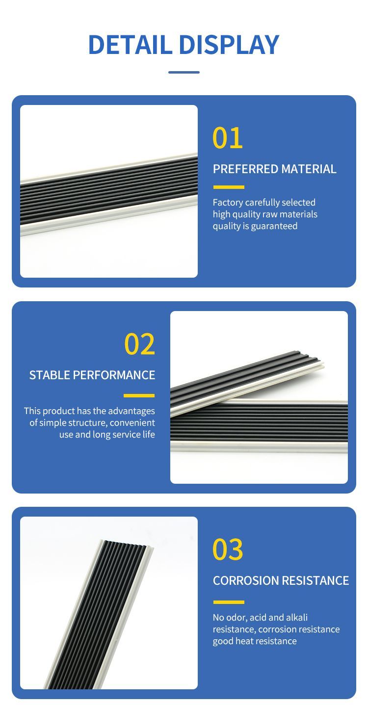 Black PVC Stair Nosing Extrusion Profile