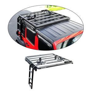Quality 4x4 Vehicle Exterior Accessories Black Side Roof Access Ladder for 18-23 Wrangler Rubicon Jeep wholesale