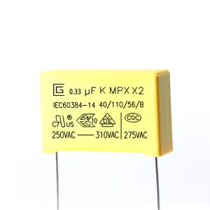 Quality Small Loss 0.33 Uf 275VAC X2 Safety Capacitor 154K For Power Supply / Ammeter wholesale
