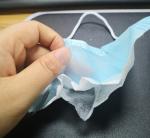 ready to ship disposable 3 Layer face mask in stock blue earloop pleated